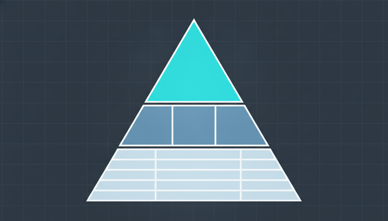 Illustration de la structure d'un contenu optimisé pour le GEO, montrant la pyramide inversée et les blocs de données.